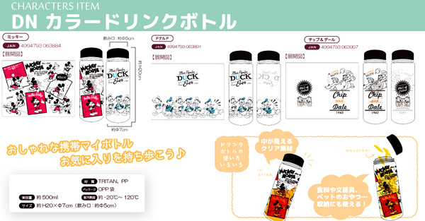 ディズニー カラードリンクボトル チップ＆デール|【堀商店】景品